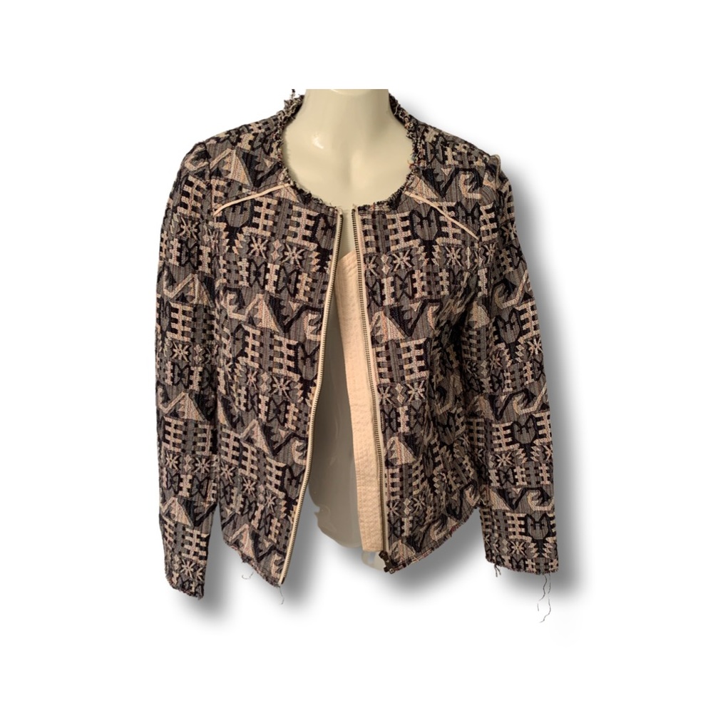 ANTHROPOLOGIE TINSLEY FAIFO TEXTURED JACQUARD JACKET by HEI HEI